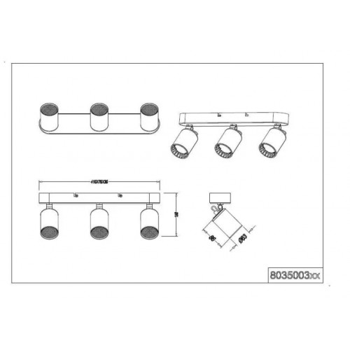 Стельовий світильник Trio PAGO 803500331
