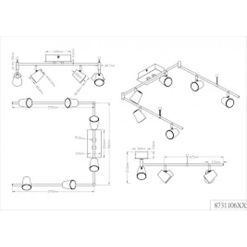 Стельовий світильник Trio NARCOS 873110607