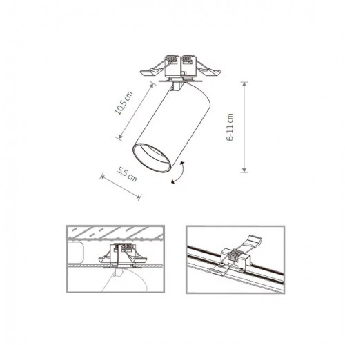 Стельовий врізний світильник Nowodvorski MONO SURFACE 7827