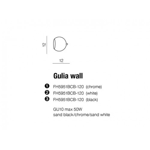 Бра AZzardo GULIA AZ1234 (FH5951BCB1201WH )