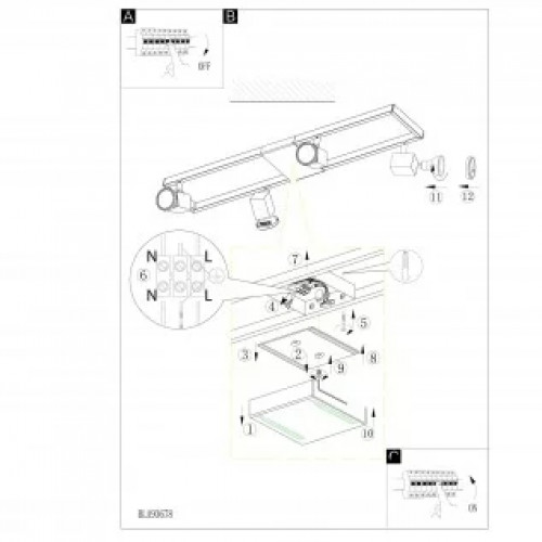Стельовий світильник Eglo ZERACO 93678