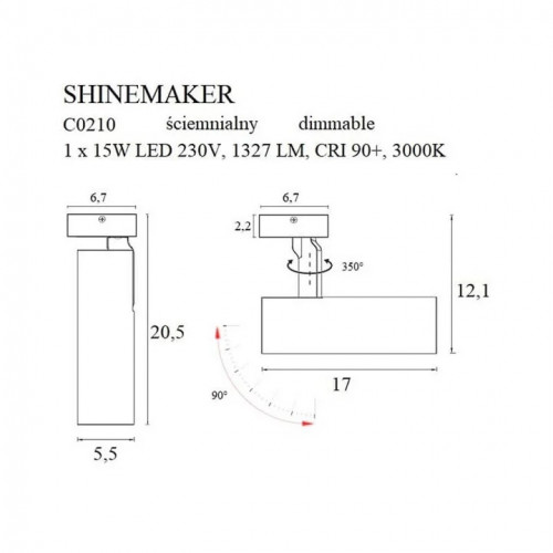 Стельовий світильник MAXlight SHINEMAKER C0210