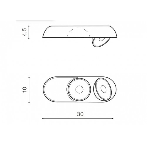 Точковий світильник AZzardo TORONTO 2 3000K AZ4072