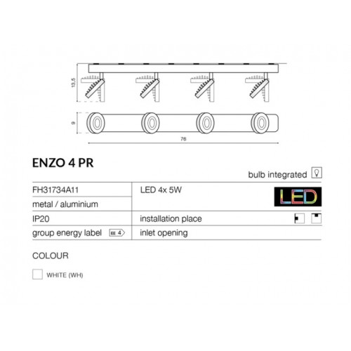 Бра AZzardo ENZO 4PR AZ0672 (FH31734A11 )