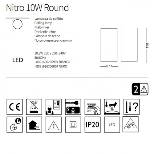 Точковий світильник Ideal Lux NITRO 206004
