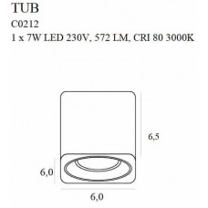 Точковий світильник MAXlight TUB C0212