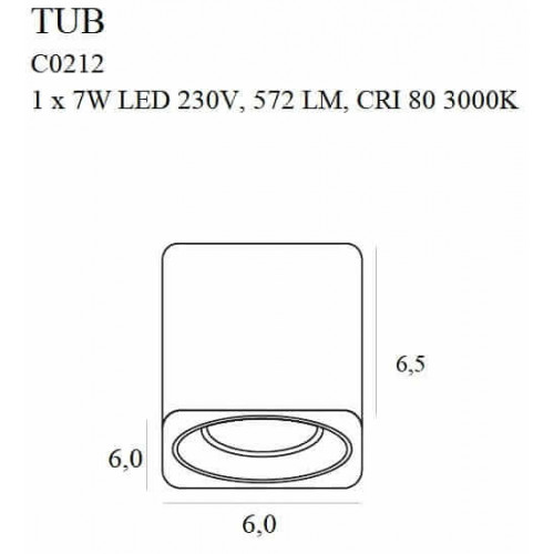 Точковий світильник MAXlight TUB C0212