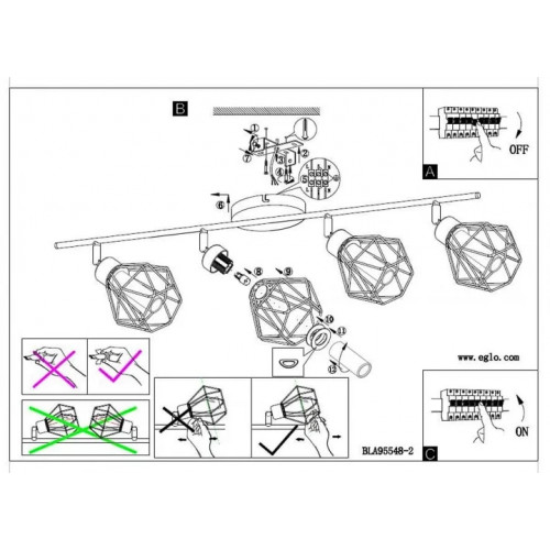 Стельовий світильник Eglo ZAPATA 98051