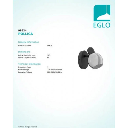 Бра Eglo POLLICA 98624