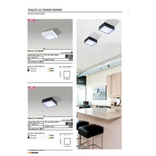 Точковий світильник AZzardo FALCO 12 3000K AZ2782