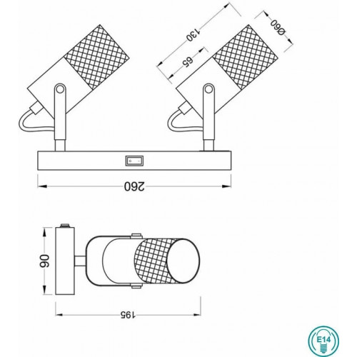 Стельовий світильник Trio TOSH 804370232