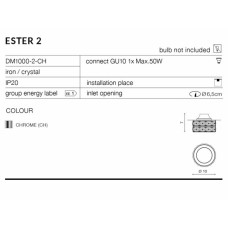 Точковий світильник AZzardo ESTER 2 AZ1451 (DM10002CH)