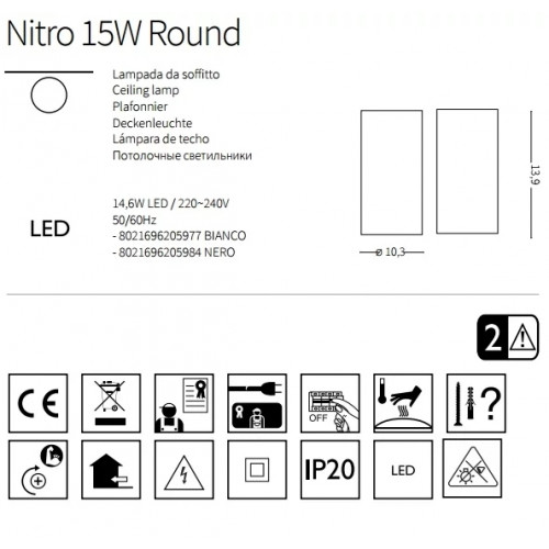 Точковий світильник Ideal Lux NITRO 205984