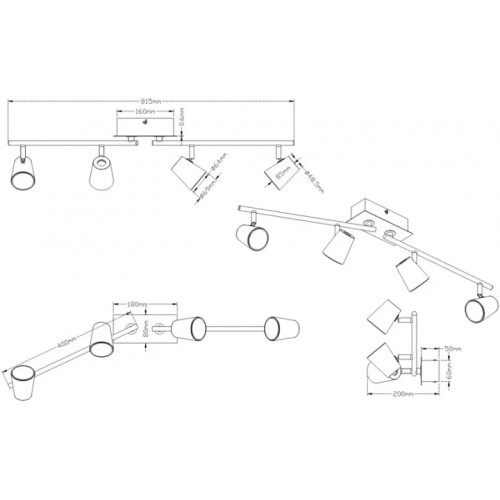 Стельовий світильник Trio NARCOS 873110431