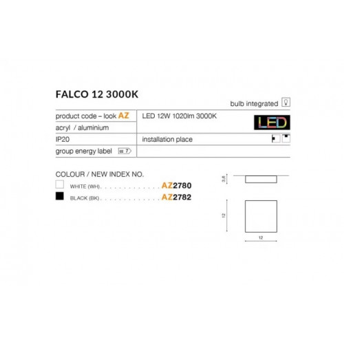 Точковий світильник AZzardo FALCO 12 4000K AZ2781