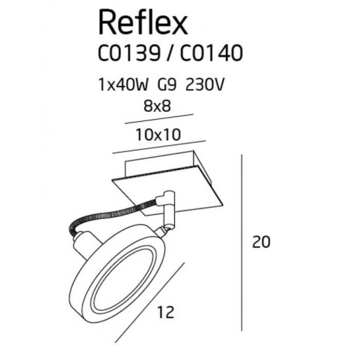 Стельовий світильник MAXlight REFLEX C0140