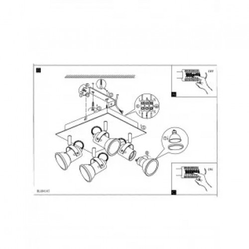 Стельовий світильник Eglo Tukon 3 94147