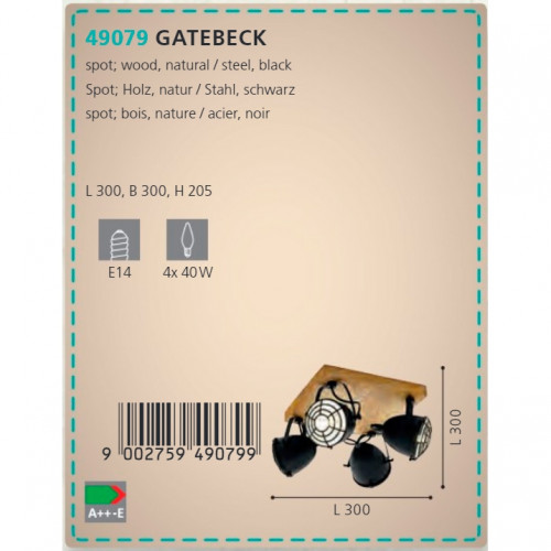 Стельовий світильник Eglo GATEBECK 49079