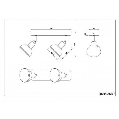Стельовий світильник Trio DELHI 803400267