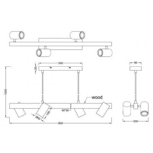 Точковий світильник Viokef DUCT 3989100
