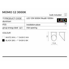Точковий світильник AZzardo MOMO 12 AZ2281 (SH2612BK)