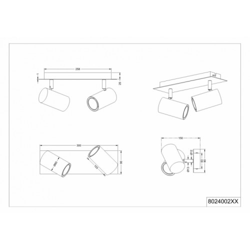 Стельовий світильник Trio MARLEY 802400201
