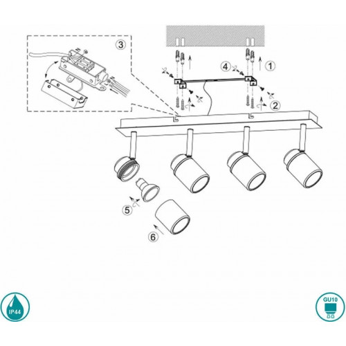 Стельовий світильник Trio ANGELO 880400406