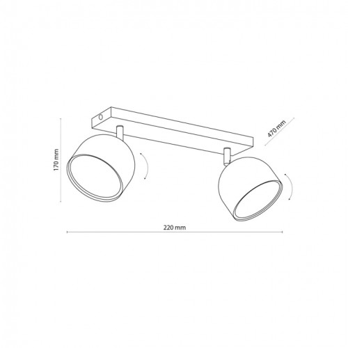 Стельовий світильник TK Lighting ALTEA BLACK 6518
