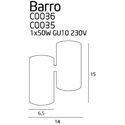 Точковий світильник MAXlight BARRO C0036