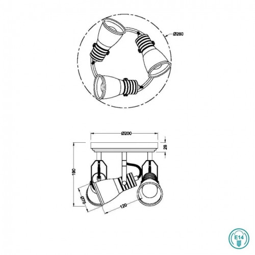Стельовий світильник Trio STEAM 813430327