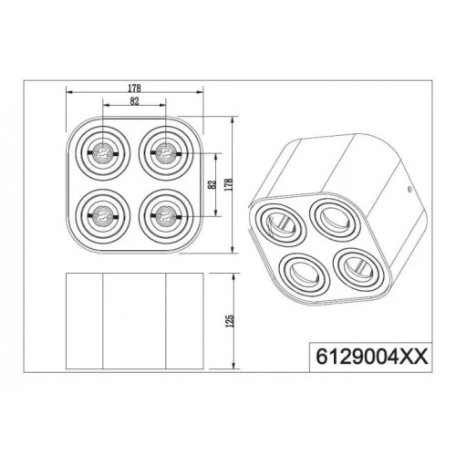 Точковий світильник Trio BISCUIT 612900432