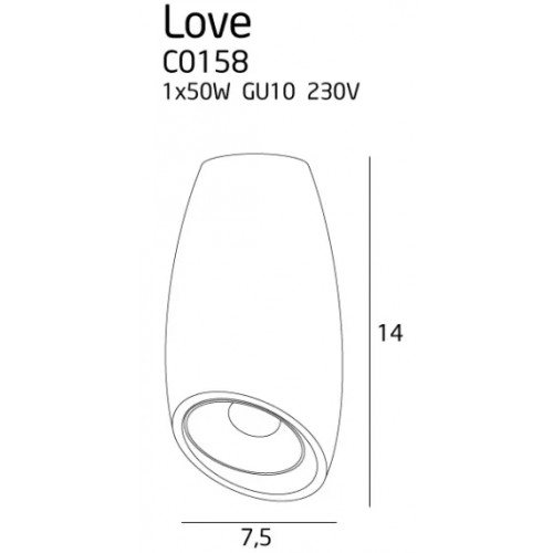 Точковий світильник MAXlight LOVE C0158