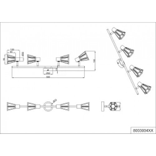 Стельовий світильник Trio HOUSTON 800300432
