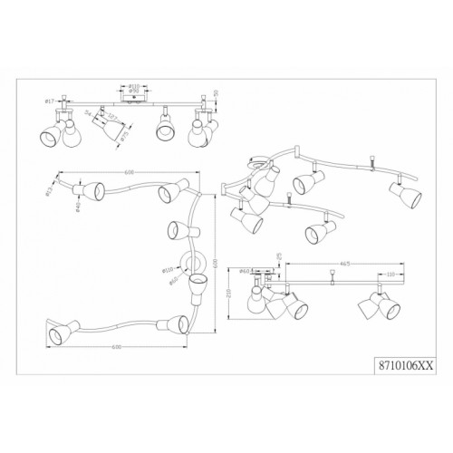 Стельовий світильник Trio LEVISTO 871010608