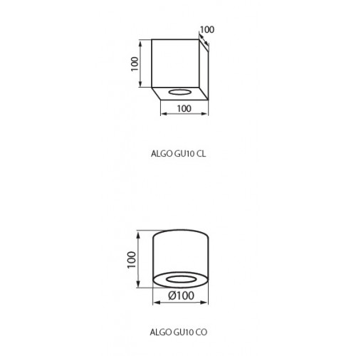 Точковий світильник Kanlux ALGO GU10 CL-W 27032