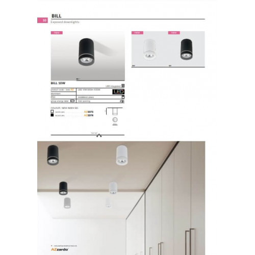 Точковий світильник AZzardo BILL 10W AZ3376