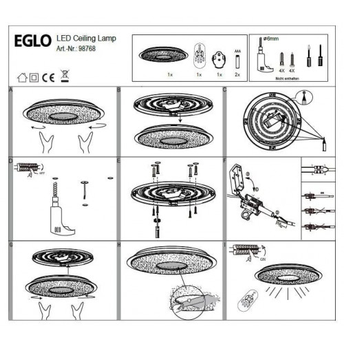 Стельовий світильник Eglo SARRIA 94962