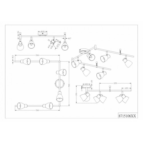 Стельовий світильник Trio CARICO 871510607