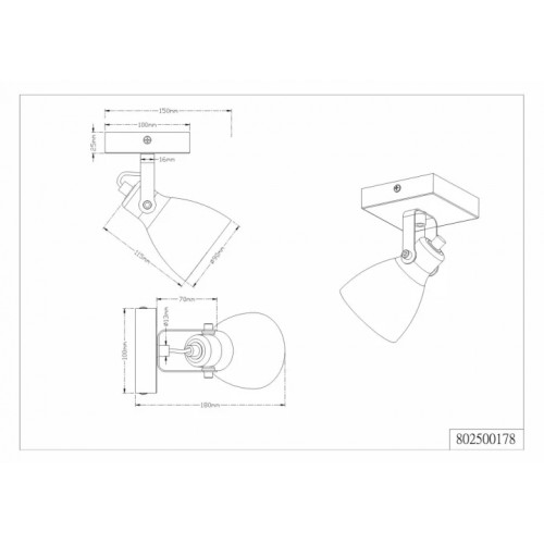 Бра Trio CONCRETE 802500178