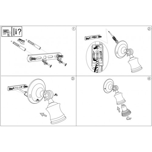 Бра Ideal Lux BARBER 159997