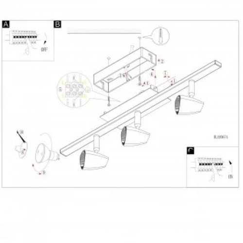 Стельовий світильник Eglo CORBERA 93674