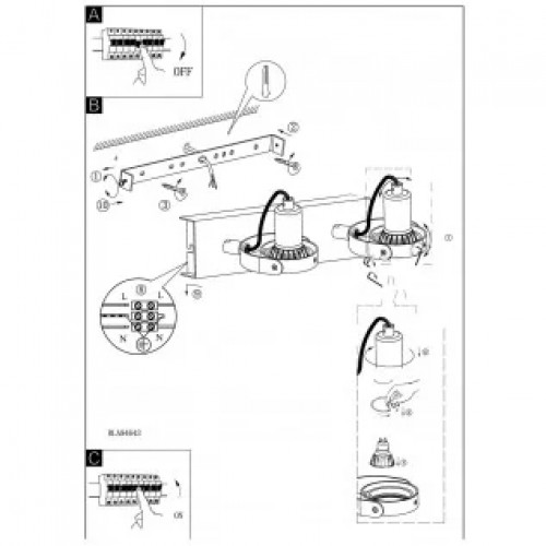 Стельовий світильник Eglo SERAS 96553
