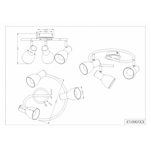Стельовий світильник Trio LEVISTO 871090308