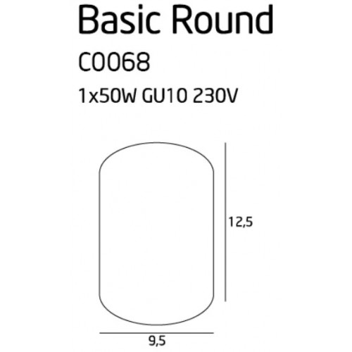 Точковий світильник MAXlight BASIC ROUND C0067