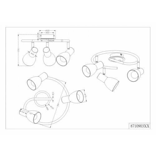 Стельовий світильник Trio LEVISTO 871090308