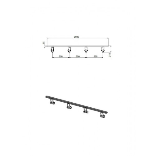 Стельовий світильник Pikart 4SPOTS VSIMPLE 23718-2