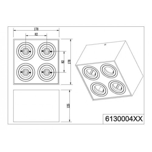 Точковий світильник Trio BISCUIT 613000431