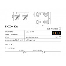 Стельовий світильник AZzardo ENZO 4KW AZ0674 (FH31734S1 )