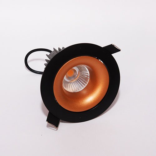 Вбудований точковий світлодіодний світильник Prima Luce PL-468 12W BK+GD 3000K