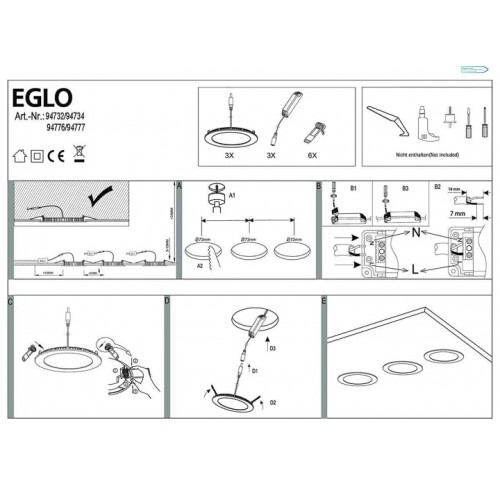 Точковий світильник Eglo Fueva 94732